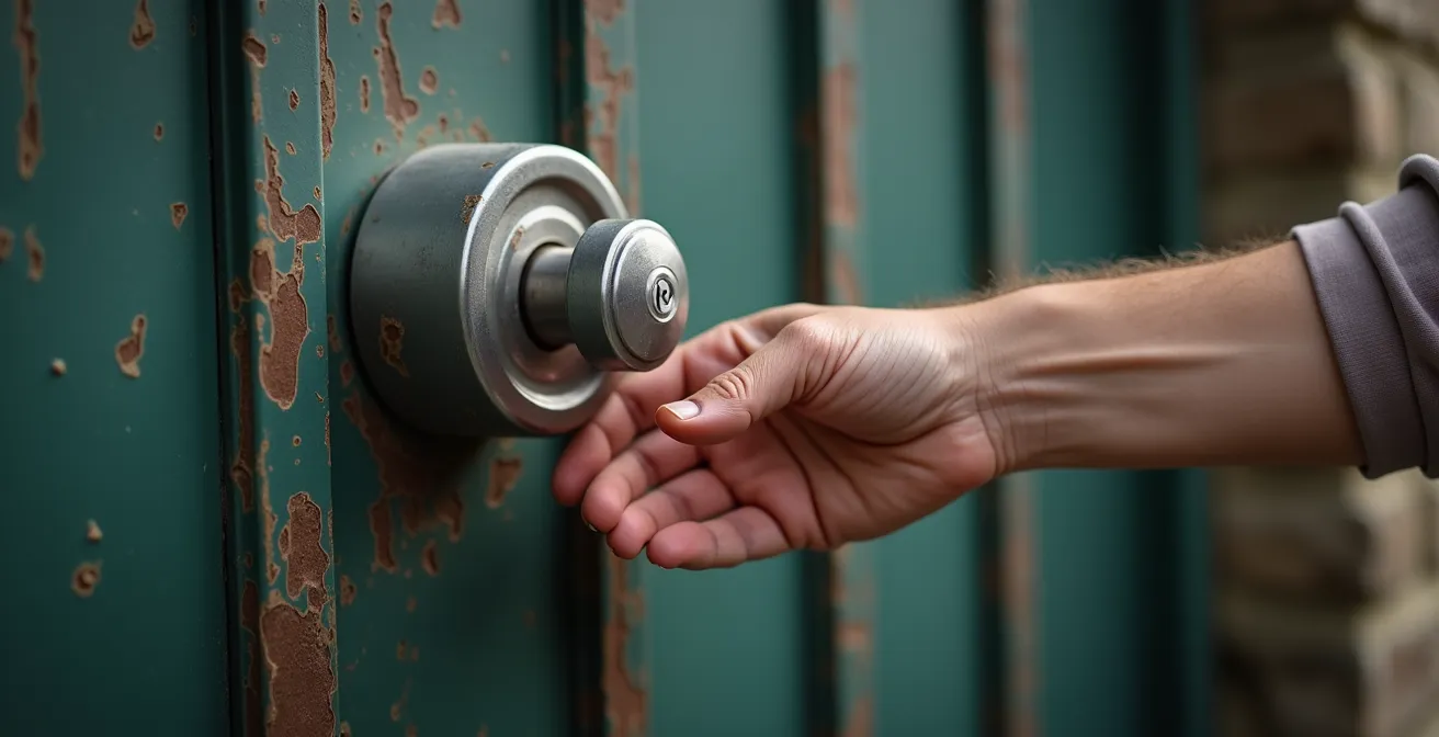 Mécanisme de débrayage manuel d'un portail automatique